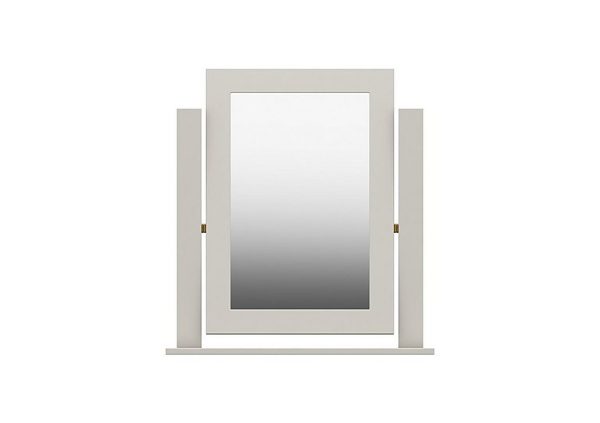 London Bedrooms  Euston Dressing Table Mirror  Grey OakWhite Grey Gloss | Bed Sava
