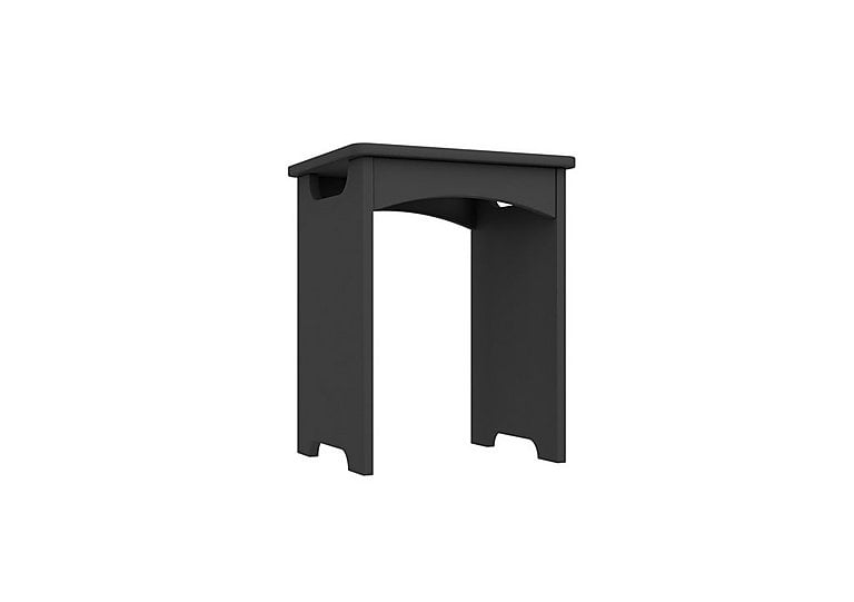 London Bedrooms - Euston Dressing Table Stool - Grey Oak/Graphite Gloss