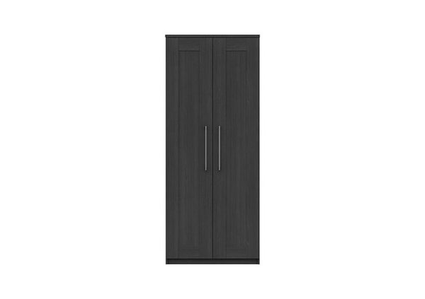 London Bedrooms  Fenchurch 2 Door Wardrobe  Graphite | Bed Sava