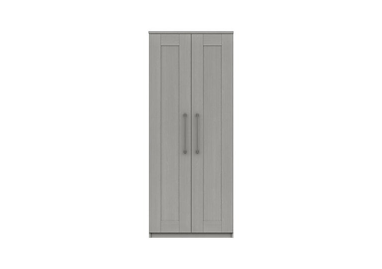 London Bedrooms  Fenchurch 2 Door Wardrobe  Light Grey | Bed Sava