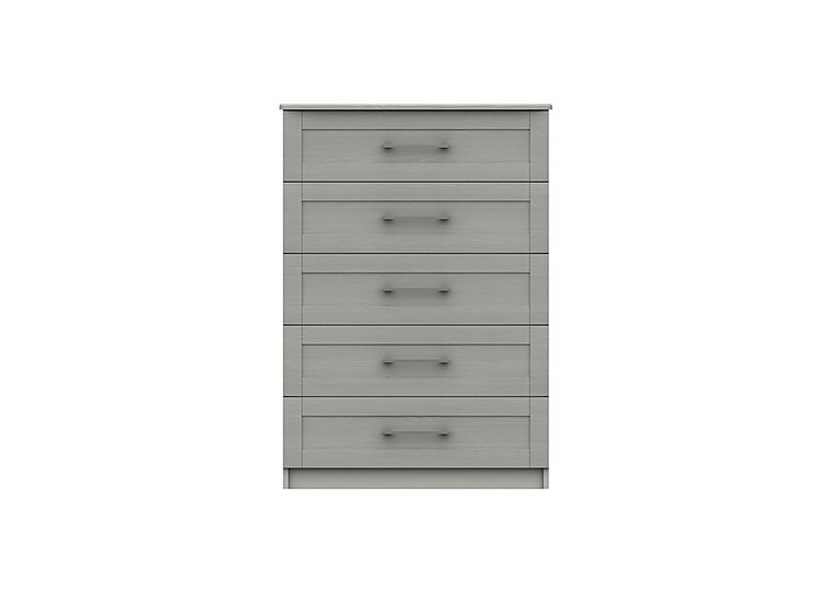 London Bedrooms - Fenchurch 5 Drawer Chest - Light Grey