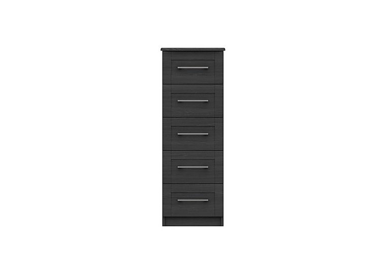 London Bedrooms - Fenchurch 5 Drawer Narrow Chest - Graphite