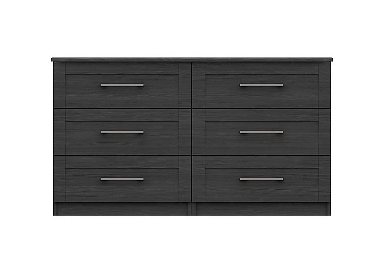 London Bedrooms - Fenchurch 6 Drawer Wide Chest - Graphite