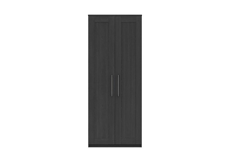 London Bedrooms  Fenchurch 2 Door Tall Wardrobe  Graphite | Bed Sava