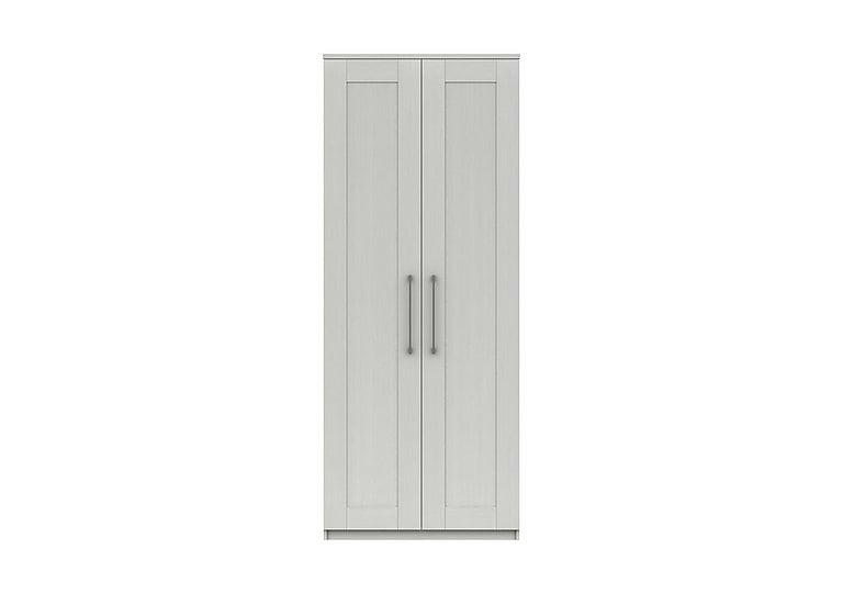 London Bedrooms  Fenchurch 2 Door Tall Wardrobe  White | Bed Sava
