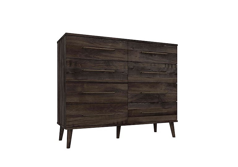 London Bedrooms - Finchley 8 Drawer Chest - Dark Oak