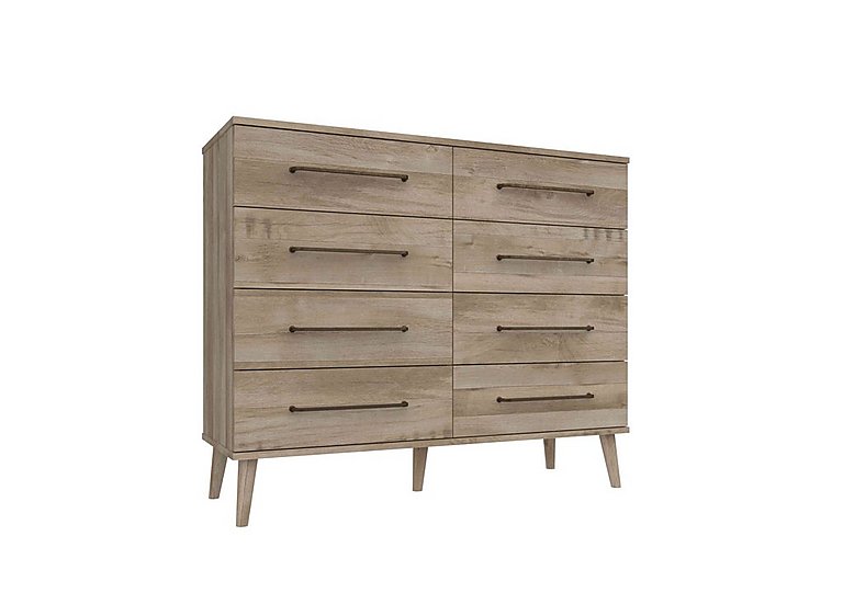 London Bedrooms - Finchley 8 Drawer Chest - Italian Natural Oak