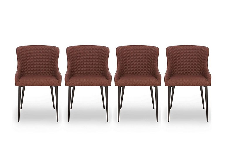 Hanoi Set of 4 Faux Leather Dining Chairs