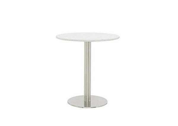 Helsinki Round Dining Table  65 cm  Bianco Miami Quartz | Bed Sava