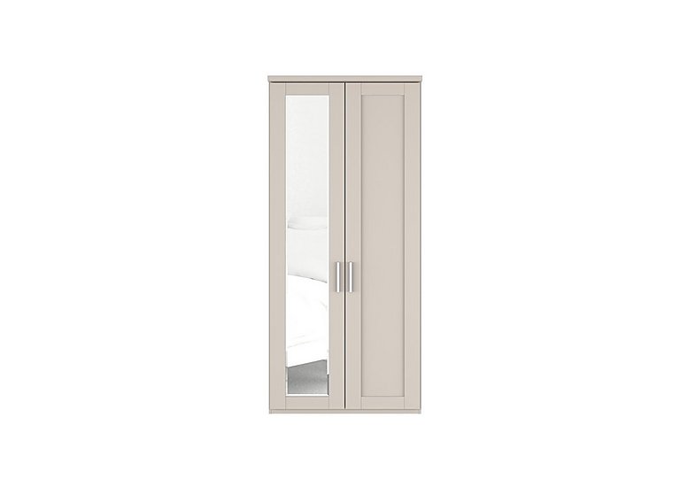 Wiemann - Kempton 2 Door Hinged Wardrobe with Left Door Mirror - Champagne