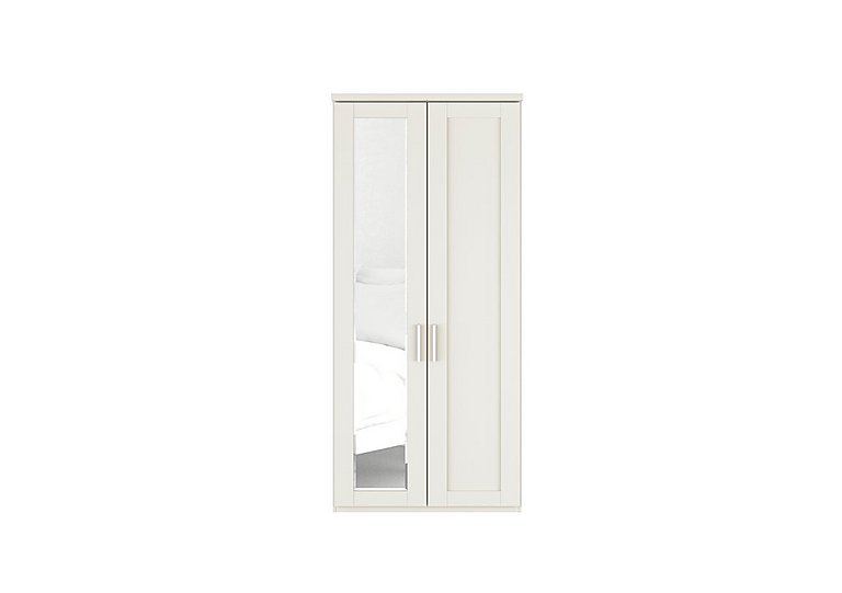 Wiemann - Kempton 2 Door Hinged Wardrobe with Left Door Mirror - White