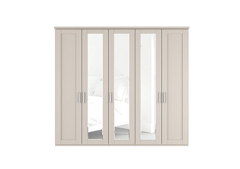 Wiemann - Kempton 5 Door Hinged Wardrobe with Mirrors - Champagne