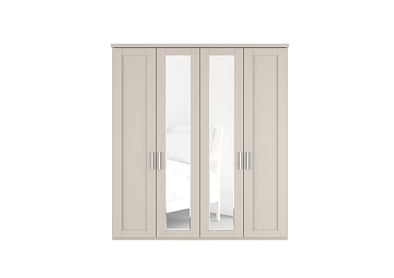 Wiemann - Kempton 4 Door Hinged Wardrobe with Mirrors - Champagne