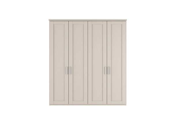 Wiemann  Kempton 4 Door Hinged Wardrobe  Champagne | Bed Sava