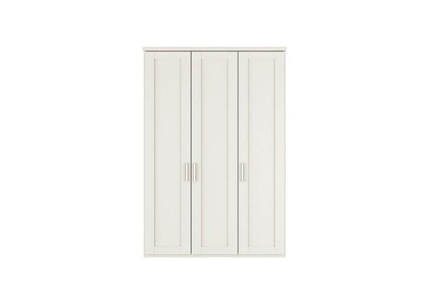 Wiemann  Kempton 3 Door Hinged Wardrobe  White | Bed Sava