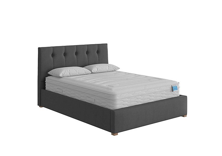 Noah Ottoman Bed Frame - King Size - Kimiyo Linen Granite