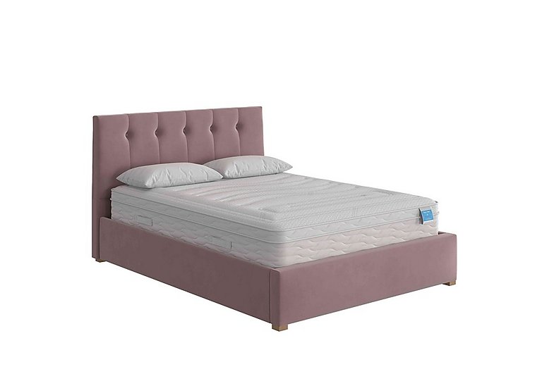 Noah Ottoman Bed Frame - King Size - Velvet Blu