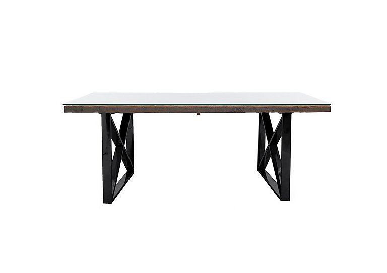 Noir Dining Table with X-Leg Base - 220-cm