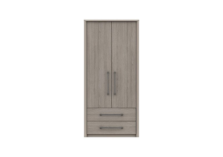 London Bedrooms  Paddington 2 Door 2 Drawer Wardrobe  Grey Oak | Bed Sava