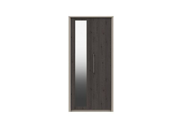 London Bedrooms  Paddington 2 Door Wardrobe with Mirror  Anthracite | Bed Sava