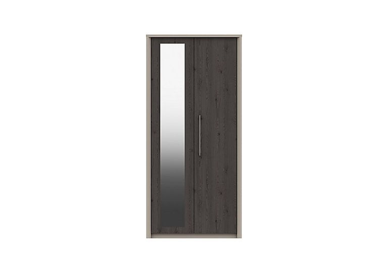 London Bedrooms  Paddington 2 Door Wardrobe with Mirror  Anthracite | Bed Sava