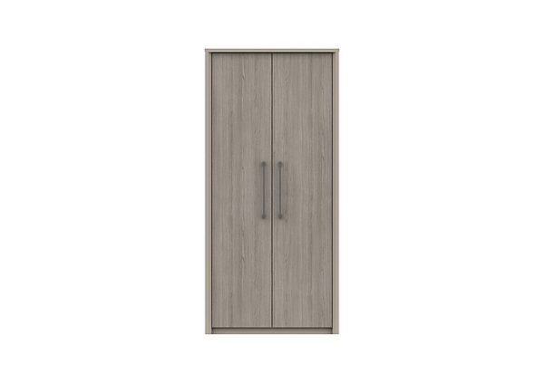 London Bedrooms  Paddington 2 Door Wardrobe  Grey Oak | Bed Sava