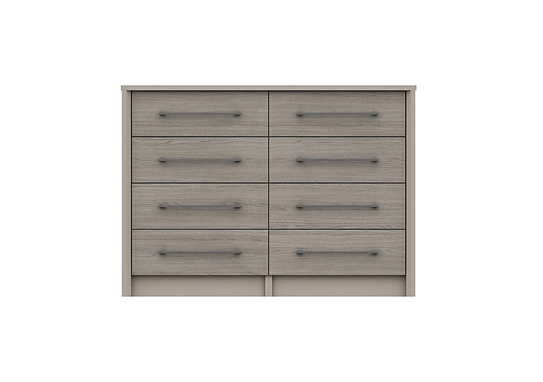 London Bedrooms - Paddington 8 Drawer Wide Chest - Grey Oak
