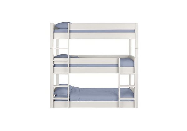 Porter Triple Bunk Bed  Surf White | Bed Sava