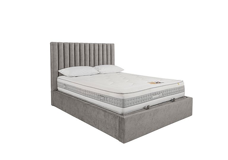 Ramos Ottoman Bedframe - King Size - Dapple Silver