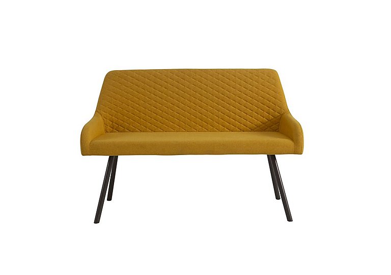 Rocket High Back Dining Bench - Saffron Yellow