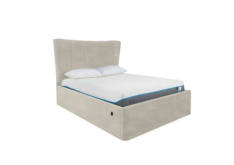Roman Electric Ottoman Bed Frame - Double - Savannah Almond