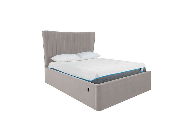 Roman Electric Ottoman Bed Frame - Double - Velvet Slate