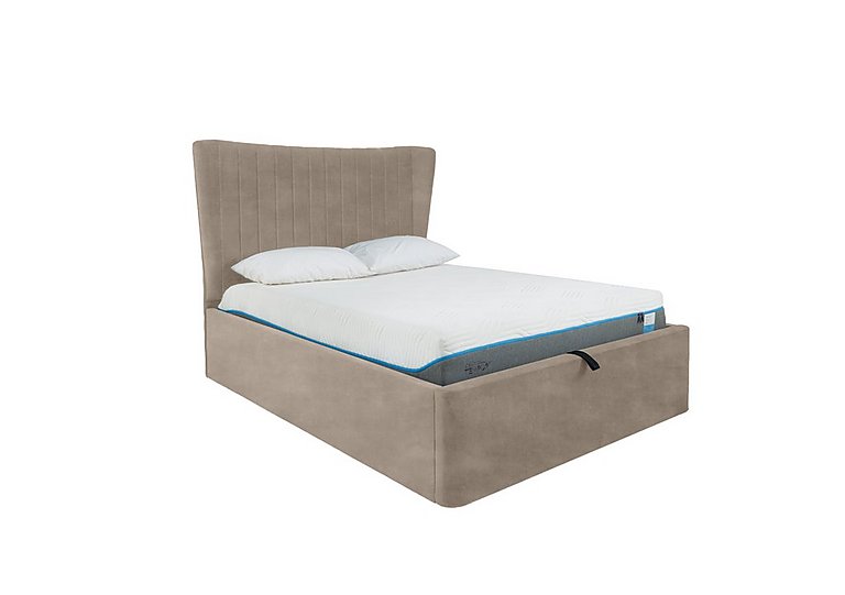 Roman Ottoman Bed Frame - Double - Savannah Mocha