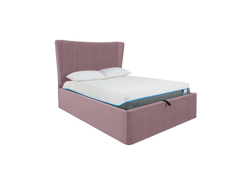 Roman Ottoman Bed Frame - Double - Velvet Lilac
