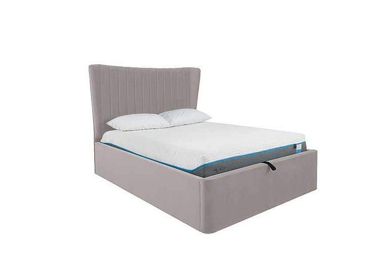 Roman Ottoman Bed Frame - Double - Velvet Slate