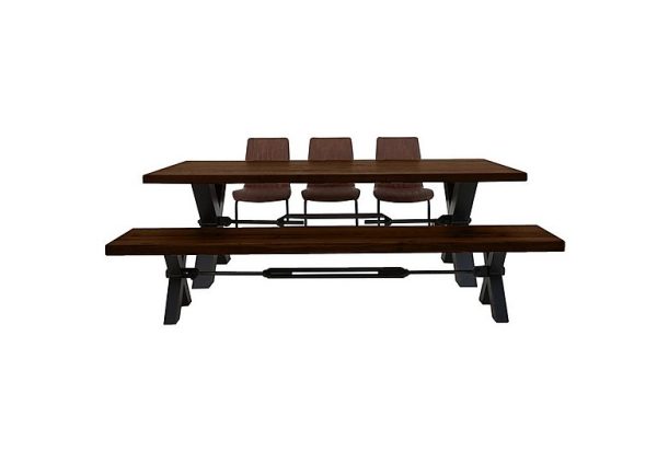 Bodahl  Terra Dining Table 3 Cognac Chairs and Bench Set  Desert | Bed Sava