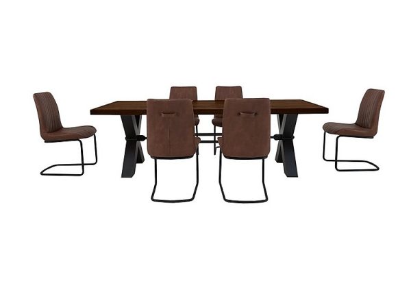 Bodahl  Terra Dining Table and 6 Cognac Chairs  Desert | Bed Sava