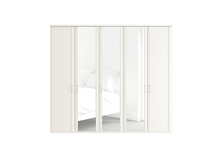Wiemann - Oxford 5 Door Hinged Wardrobe with Mirrors - White