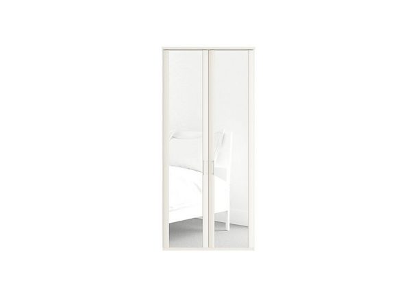 Wiemann  Oxford 2 Door Hinged Wardrobe with Mirrors  White | Bed Sava