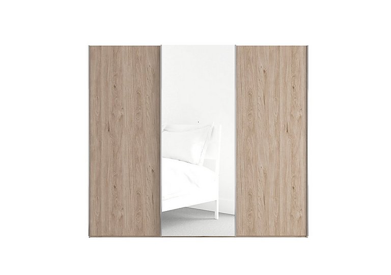 Wiemann - Oxford 3 Door Sliding 250 cm Wardrobe With Central Mirror - Holm Oak
