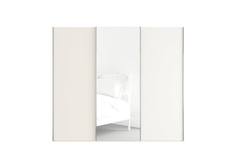 Wiemann - Oxford 3 Door Sliding 250 cm Wardrobe With Central Mirror - White