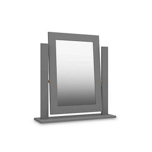 London Bedrooms  Bexley Dressing Table Mirror  Dust Grey Gloss | Bed Sava