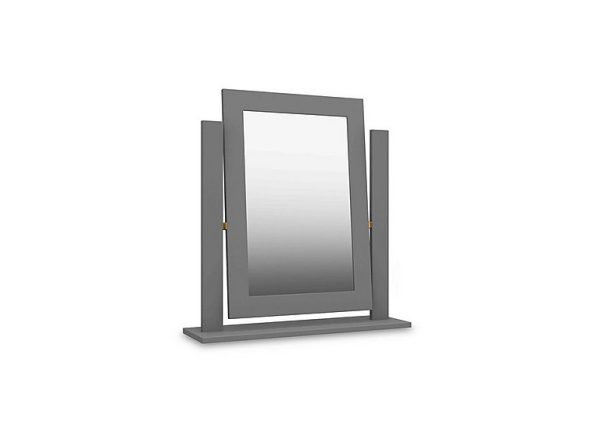 London Bedrooms  Bexley Dressing Table Mirror  Dust Grey Gloss | Bed Sava
