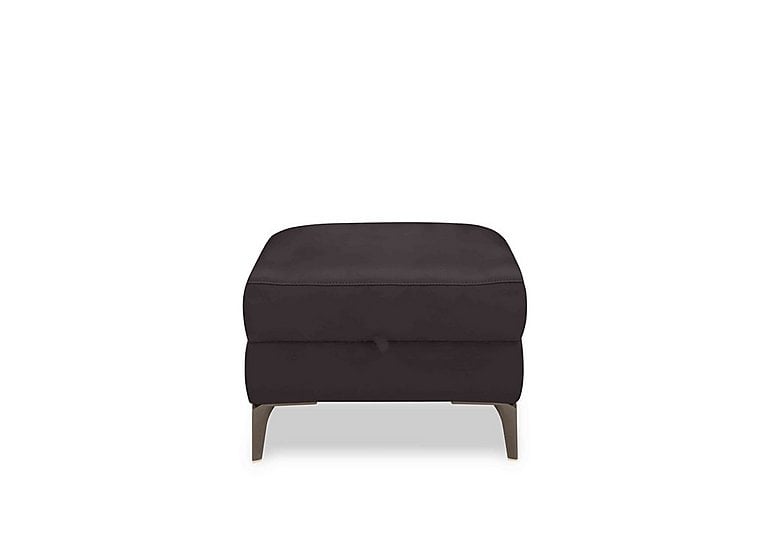 New York NC Leather Storage Footstool
