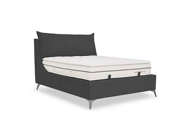 Sanctuary Ottoman Bed Frame  King Size  Velvet Smoke | Bed Sava
