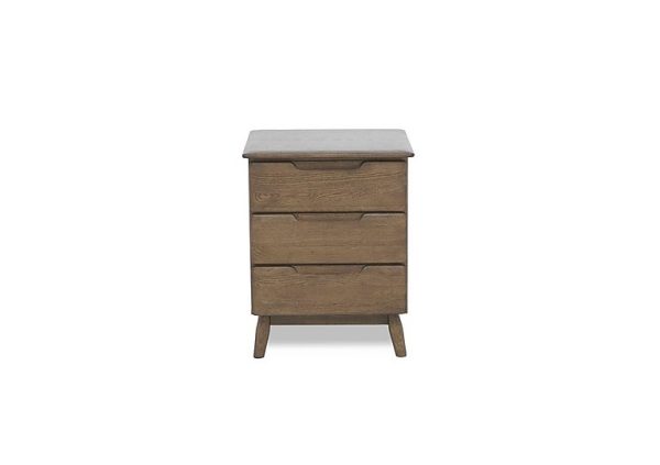 Stockholm 3 Drawer Bedside Cabinet  Dark Oak | Bed Sava