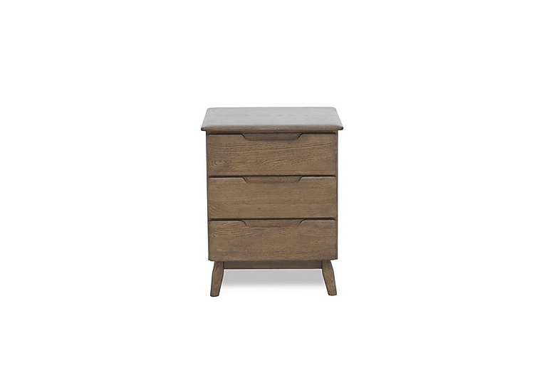 Stockholm 3 Drawer Bedside Cabinet - Dark Oak