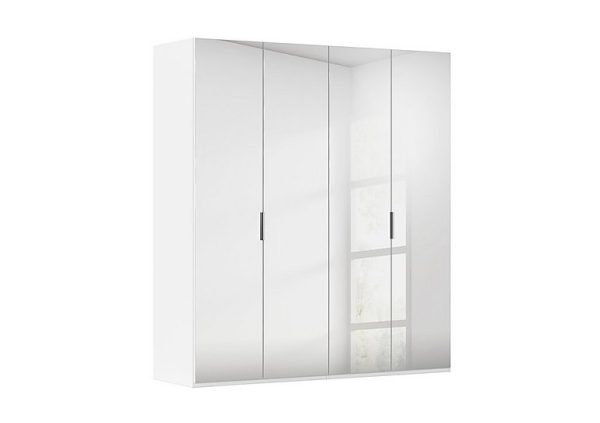 Rauch  Formes 4 Door Bifold Wardrobe with Mirror Doors  WhiteWhite Front | Bed Sava