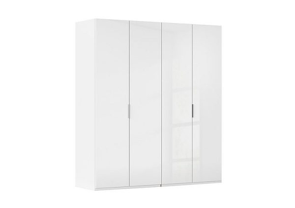 Rauch  Formes 4 Door Bifold Wardrobe with Glass Doors  WhiteWhite Front | Bed Sava