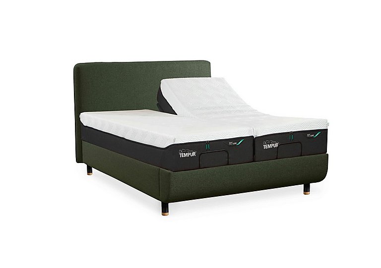 TEMPUR - Arc Ergo Smart Base Bed Frame with Form Headboard - Super King - Dark Green